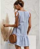 Robe Bailey à rayures bleu/blanc