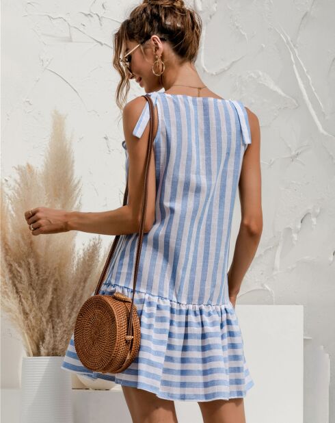 Robe Bailey à rayures bleu/blanc