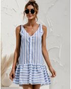 Robe Bailey à rayures bleu/blanc