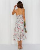 Robe Adelynn à fleurs blanche