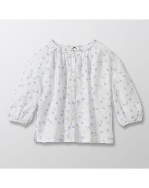 Blouse imprimée Cosmo blanche