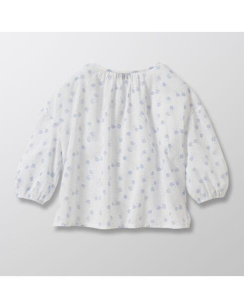 Blouse imprimée Cosmo blanche