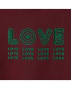 T-Shirt en Coton Bio Love bordeaux