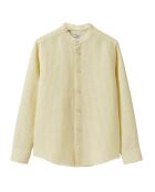 Chemise en Coton & Lin rayée jaune/blanc