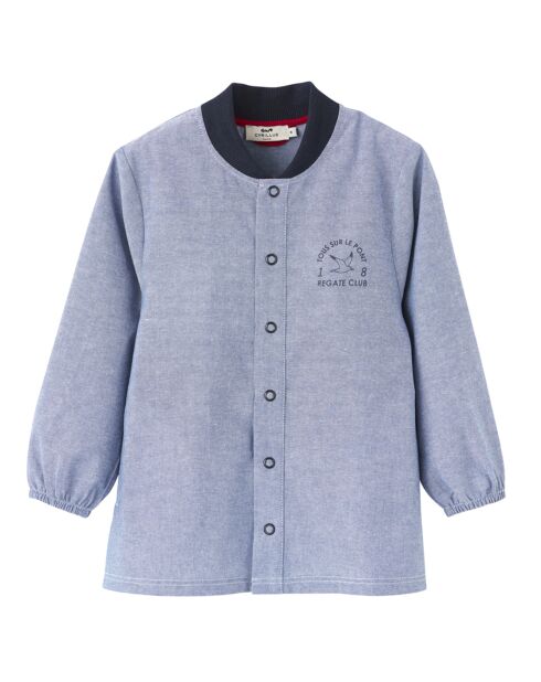 Tablier chambray bleu chambray
