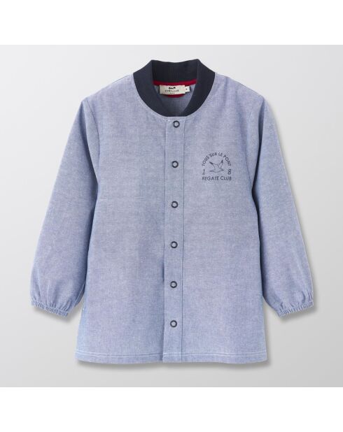 Tablier chambray bleu chambray