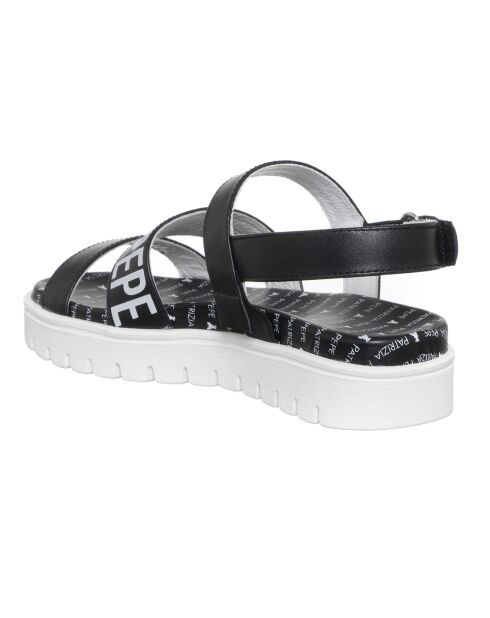 Sandales en Cuir Vimala noir/blanc