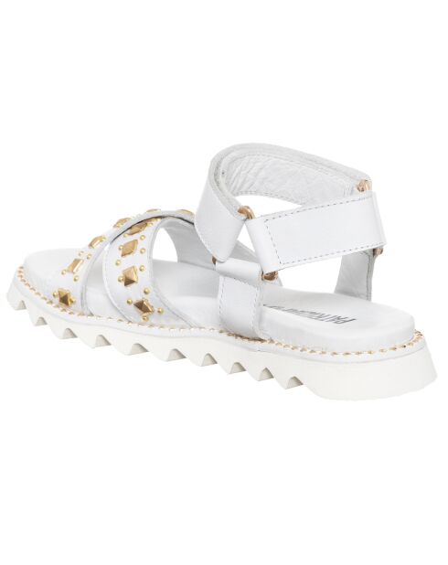Sandali Carlise in pelle bianco/oro
