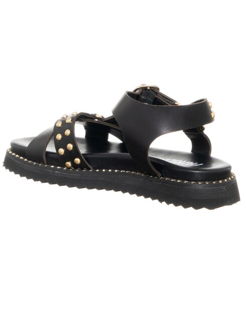 Zwart/gouden Pasina leren sandalen