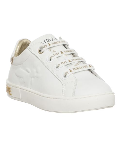 Sneakers en Cuir Soprasa blanc/doré