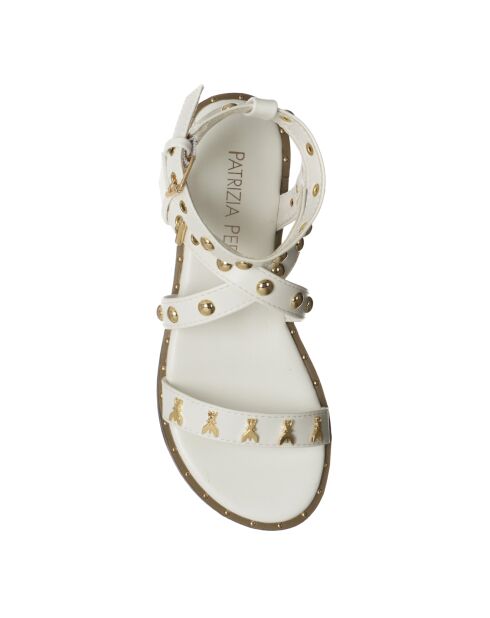 Faletta wit/gouden sandalen