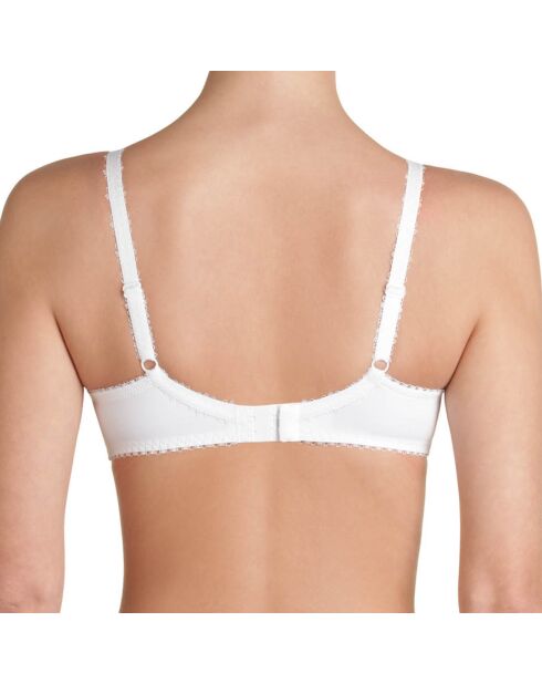Flower Elegance witte bh met knoopsluiting