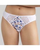 Culotte Flower Elegance imprimé estival blanche