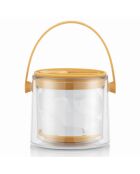Seau à glaçon en double paroi avec pince Cool jaune - 1.5 L