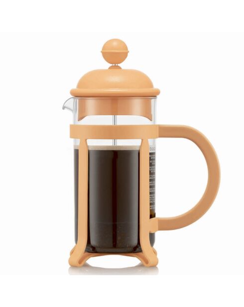 Cafetière à piston 3 tasses avec verseuse, couvercle et monture en plastique Java bellini - 0.35 L