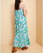 Robe longue imprimée Greenhouse verte