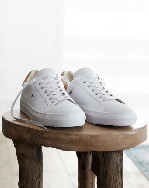 Sneakers Newlab x Cyrillus bianche in pelle mista