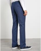 Pantalon de costume ajusté 100% Laine bleu