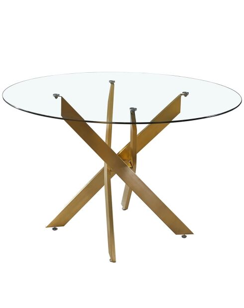 Table ronde en verre Corix transparente - D.120x75 cm