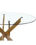 Table ronde en verre Corix transparente - D.120x75 cm