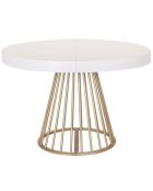 Table ronde extensible Soare blanche - D.110-160-210-260x76cm