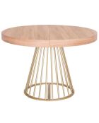 Ausziehbarer runder Tisch Soare beige - 110x110-160-210-260x76cm