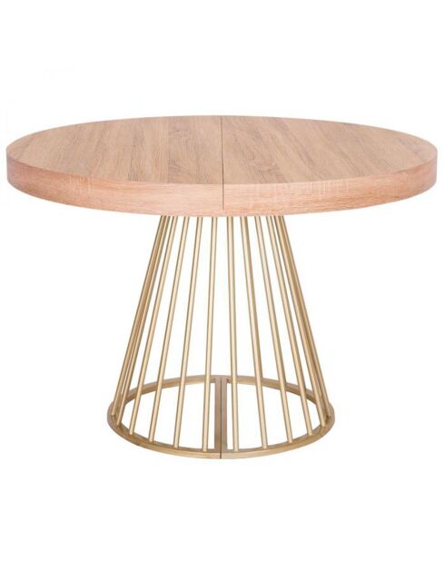 Ausziehbarer runder Tisch Soare beige - 110x110-160-210-260x76cm