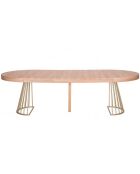 Ausziehbarer runder Tisch Soare beige - 110x110-160-210-260x76cm