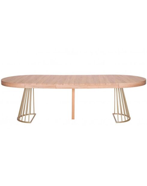 Ausziehbarer runder Tisch Soare beige - 110x110-160-210-260x76cm