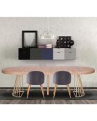 Ausziehbarer runder Tisch Soare beige - 110x110-160-210-260x76cm