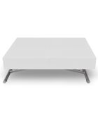 Tavolino alzabile Sundance laccato bianco - 120-155-190x80x40/75 cm