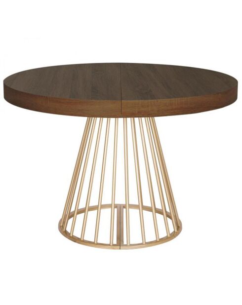 Ausziehbarer runder Tisch Soare braun - 110x110-160-210-260x76 cm