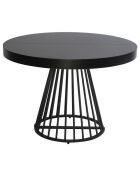 Grivery schwarzer ausziehbarer runder Tisch — 110x110-160-210-260x78cm