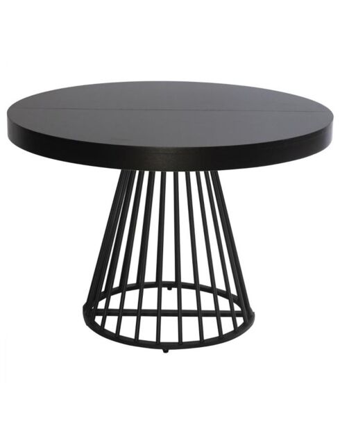 Grivery schwarzer ausziehbarer runder Tisch — 110x110-160-210-260x78cm