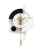 Horloge murale Geometric Dream dorée - 71x38 cm