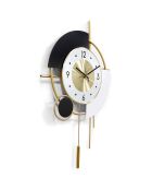 Horloge murale Geometric Dream dorée - 71x38 cm