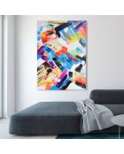 Peinture Composition de taches de couleur multicolore - 120x85 cm