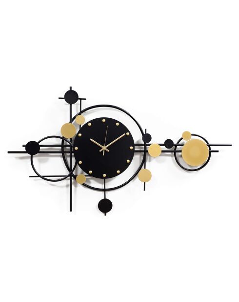 Horloge murale Futurism noire - 47x80 cm