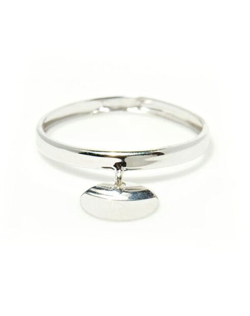 Bague Médaillon or blanc