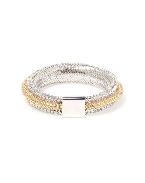 Bague ajustable Matera or bicolore