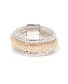 Bague ajustable Flamboyant or bicolore