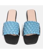 Sabot Set Me Free in pelle blu