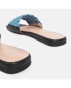 Sabot Set Me Free in pelle blu