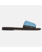 Sabot Set Me Free in pelle blu