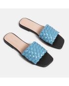 Sabot Set Me Free in pelle blu