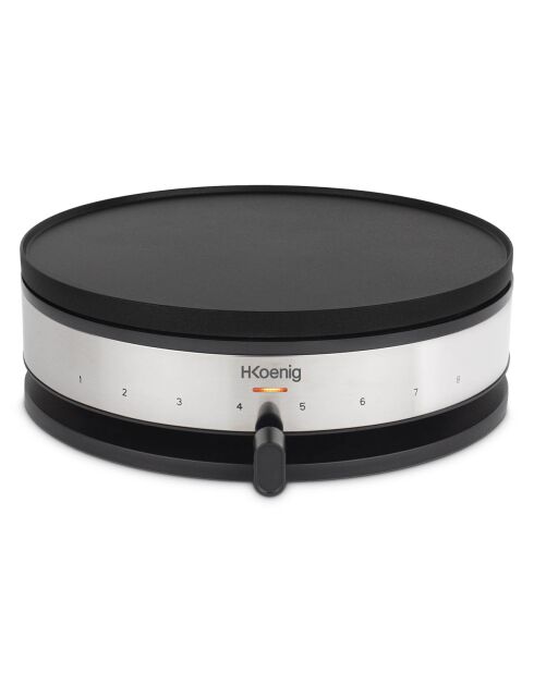Crêpière 2-en-1 noire - 1500W