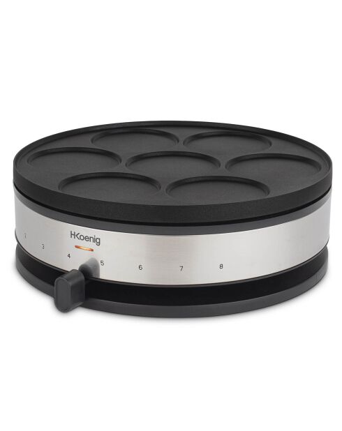 Crêpière 2-en-1 noire - 1500W