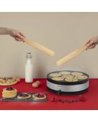 Crêpière 2-en-1 noire - 1500W