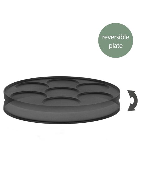 Crêpière 2-en-1 noire - 1500W