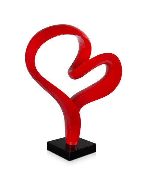 Sculpture moderne Petit Coeur rouge - 46x39x12 cm